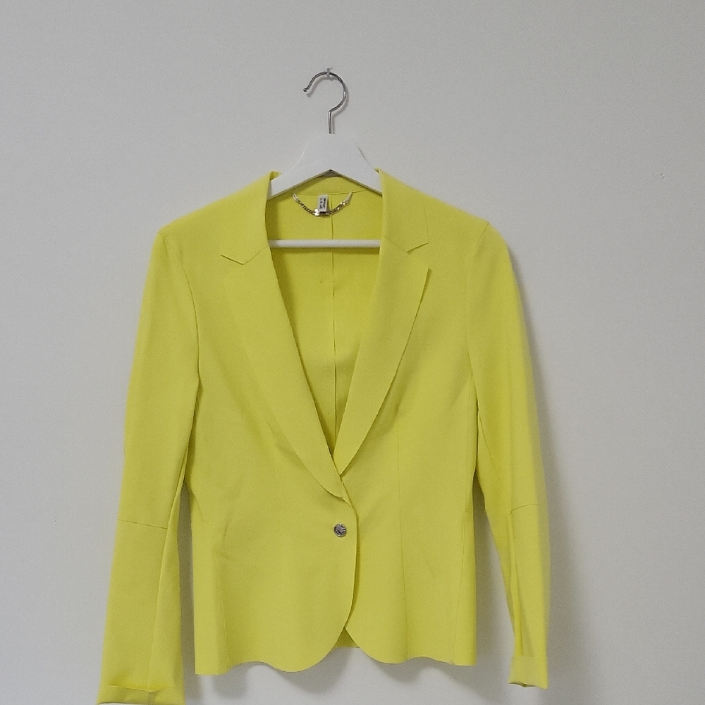 Sportalm | Neon Yellow Stretch Blazer | Size US 6 / FR 38